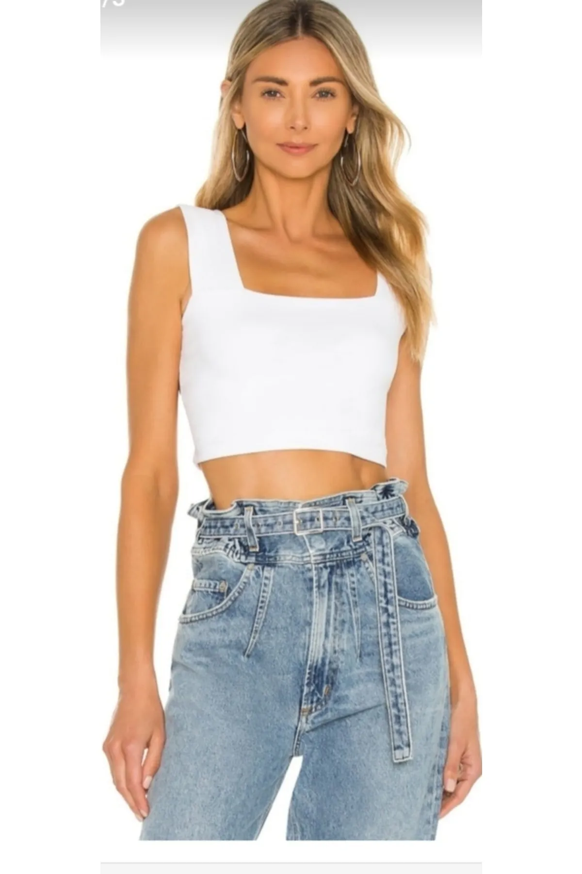 Kadın Kare Yaka Croptop